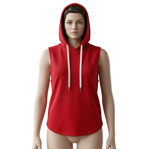 HYPEN SPORTS Chaleco con capucha unisex 100% algodón, anti-bolitas, de punto vintage, teñido anudado, personalizado, transpirable, para fitness - Product Image 1