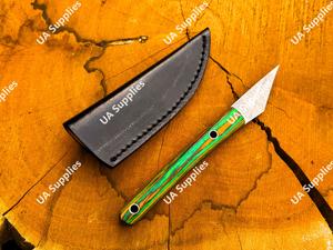 มีดพับเหล็กดามัสกัสพรีเมียม ขนาดเล็ก ใบมีดคมกริบ คุณภาพสูง สไตล์คิริดาชิ ด้ามไม้ OEM ถูกกฎหมาย พกพาสะดวก EDC - Product Image 5