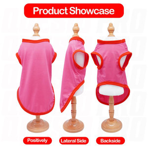 Chemises pour chiens de petite et moyenne taille, pour femelles, débardeur sans manches mignon, tee-shirt uni rouge rose, confortable, léger, respirant, pour tous les jours - Product Image 5