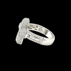 Moissanite Cross <b>Ring</b> Iced Out Pave Baguette <b>Stone</b> Religious Jewelry Luxury Statement <b>Ring</b> Gift <b>for</b> <b>Men</b> Women - Product Image 3