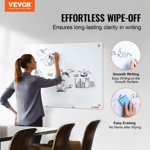 Pizarra Magnética de Vidrio de 36"x24", Pizarra Blanca Grande para Montar en la Pared, Pizarra de Vidrio sin Marco con Bandeja para Marcadores y Borrador - Product Image 2