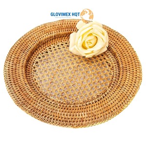 แผ่นรองจานทรงกลมจากปอกระเจาและหญ้าทะเล ดีไซน์ดั้งเดิม ตกแต่งโต๊ะอาหาร สินค้าขายดี - Product Image 2