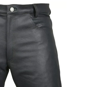 Shorts en cuir décontractés pour hommes, taille haute, résistants, imperméables, respirants, longueur personnalisable, couleurs et logo sur mesure, en vente - Product Image 3
