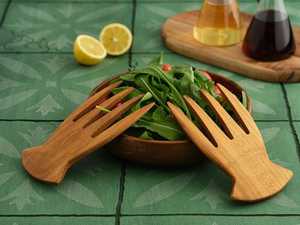 Natural Wooden <b>Salad</b> Mixing <b>Tool</b> for Serving <b>Salad</b> Hand Polished Wooden <b>Salad</b> Hand Mixer Multipurpose Wooden <b>Salad</b> Mixer - Product Image 3