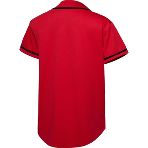 เสื้อเบสบอลแขนสั้นพิมพ์ลายทางวินเทจแบบรีดร้อน ป้องกันแบคทีเรีย ผลิตจากโพลีเอสเตอร์ 100% รับผลิตตามสั่งพร้อมโลโก้และชื่อแบรนด์ ขายส่ง - Product Image 2