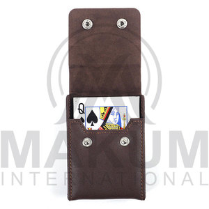 Porta Tarjetas de Póker de Cuero, Color Sólido, Nuevo Diseño, Ecológico, Lavable, con Logotipo Personalizado para Uso en Casinos - Product Image 3