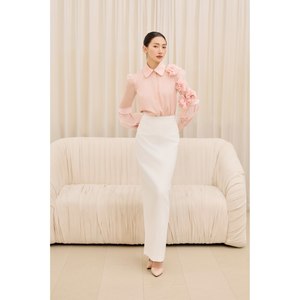 Chemise florale de luxe pour femme prête à être expédiée avec détails floraux 3D, vêtements élégants pour femmes, prix de gros, fournisseur d'usine - Product Image 1