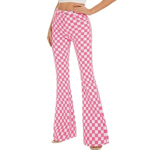 Pantalon évasé décontracté pour femme, grande taille, motif uni, service OEM durable, pantalon de survêtement évasé pour femme, logo personnalisé imprimé - Product Image 5