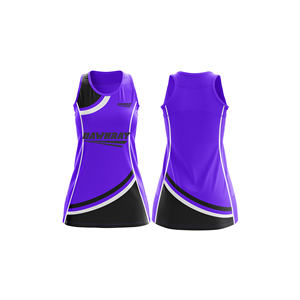 Tenue d'équipe de netball à séchage rapide |   Uniforme de netball par sublimation avec logo, nom et numéro de l'équipe |   Polyester respirant - Product Image 4