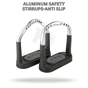 Estribos de seguridad de aluminio antideslizantes de 4.75 pulgadas para equitación inglesa. - Product Image 2