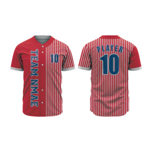 Camiseta de Béisbol Sublimada Personalizada para Hombre, Transpirable, a Rayas, con Botones, Uniforme de Softbol, Manga Corta, Ropa Deportiva - Product Image 5