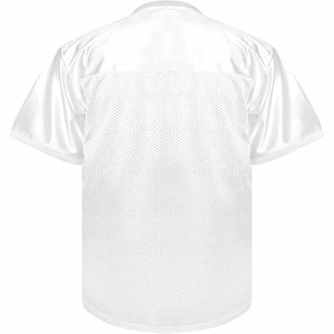 เสื้อฟุตบอลอเมริกันสีขาว คอวี ผ้าตาข่าย ระบายอากาศ แขนสั้น สำหรับฝึกซ้อม - Product Image 4