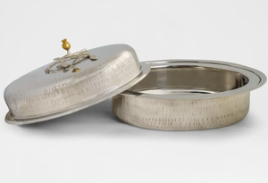 Casserole en cuivre martelé de 24 cm avec couvercle en verre, antiadhésive, pour fondue, compatible avec les plaques à induction, ustensile de cuisine classique - Product Image 3