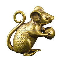 Figurine de souris en laiton moderne et écologique de haute qualité - Pièce décorative idéale pour le bureau, la maison et le restaurant