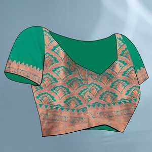 Sari de seda Paithani amarillo con lunares de Elite Weaves, blusa sin coser, tejido Zari en contraste y detalles tradicionales - Product Image 5