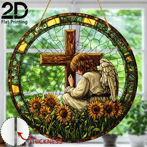 CIFbuy Acrylic Suncatcher Croce Colorata in Acrilico per Finestra, Ornamento per Giardino e Casa, Regalo di Compleanno per il Servizio di Acquisto Temu su TikTok - Product Image 6