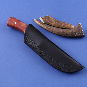 Couteau de camping Skinner à lame fixe en acier au carbone, revêtement poudré, bord biseauté, pointe tombante, 8,5 pouces, résine de qualité industrielle - Product Image 5
