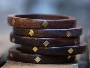 Luxury Inspired Waterproof Wood <b>Bangles</b> for Women Premium Crafted Elegant <b>Fashion</b> Forward Traditional Looks Custom Colors - Product Image 4