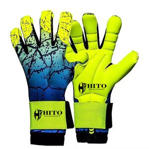 Gants de gardien de but d'usine directe, paume avant en latex humide et sec, dos en latex, impression par sublimation, coupe hybride, design personnalisé - Product Image 1