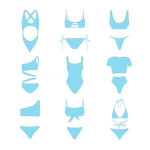Conjunto de bikini de dos piezas para mujer, de elastano/poliéster, con cordón ajustable, logo frontal, braga con lazo lateral, top de corte triangular con escote pronunciado, color liso. - Product Image 6
