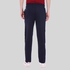 Pantalon de survêtement sport bleu quatre directions avec bande latérale, logo personnalisable, impression HD, délavage coloré, 100 % polyester, séchage rapide, tailles homme M/L/XL - Product Image 6