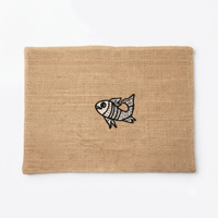 Set de table en jute brodé fait main, écologique, 33×48 cm, pour la maison, l'hôtel, le restaurant et la décoration de cuisine, disponible au meilleur prix