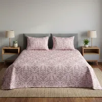 Drap de lit moderne en microfibre ultra douce de qualité supérieure, 120 GSM, avec un nombre de fils de 300, écologique et élégant pour la chambre à coucher