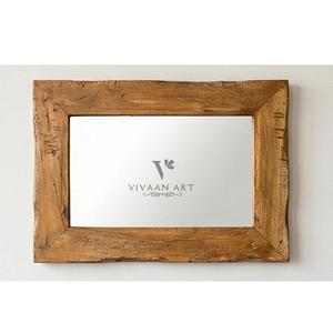 Espejo Decorativo de Pared de Madera Estilo Art Deco para Dormitorio, Sala de Estar, Baño, Elegante Adorno para el Hogar - Product Image 2