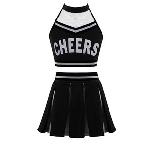 Uniformes de pom-pom girl pour femmes, coupe ajustée, logo personnalisé, 100% polyester de haute qualité, ensemble pour adultes, nom de marque personnalisé - Product Image 2