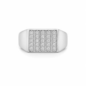 925 Sterling <b>Silver</b> Engraved Geometric Band <b>Ring</b> for <b>Men</b> Wedding Daily Wear Gift High Polish Finish - Product Image 2