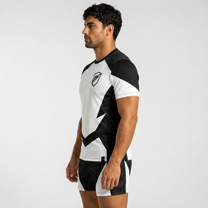 Custom Rugby Uniform Shorts Set Sublimated Team Uniform Breathable Quick Dry Polyester Sportswear Unisex with OEM Service - Product Image 4