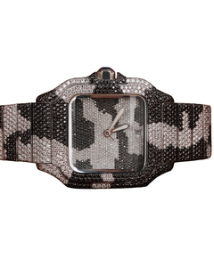 Montre haut de gamme entièrement sertie de diamants, cadran blanc et noir, pour usage professionnel, montres à quartz entièrement serties de diamants, fournisseur indien. - Product Image 1