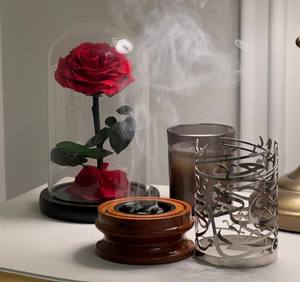 Support à bougie en bois fait main avec calligraphie arabe pour la décoration de la maison - Product Image 2