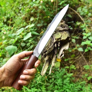 มีดทำงานยุคกลาง สไตล์เซลติก ไวกิ้ง ด้ามไม้เนื้อแข็ง ปลอกหนัง ทรงแซ็กซ์ เหล็กกล้าคาร์บอน ใช้ได้ทั้งมือซ้ายและขวา เป็นมิตรกับสิ่งแวดล้อม มีดคม - Product Image 2