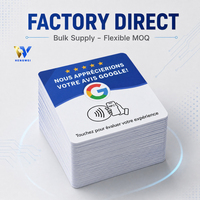 Etiqueta Adhesiva NFC de Fábrica al por Mayor, 13.56MHz NFC213, Etiqueta RFID Impermeable con Impresión Personalizada, Etiqueta Inteligente para Reseñas de Google