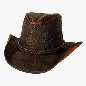 Sombrero de Vaquero de Cuero Genuino de Alta Calidad para Hombre, Estilo Retro, para Montar a Caballo, Venta al por Mayor Directa de Fábrica, MOQ Bajo, a Granel - Product Image 4