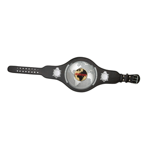 Custom Championship Belt with Globe Emblem and Silver Accents Premium Quality Black Leather Title Belt for Sports & Events - Product Image 6