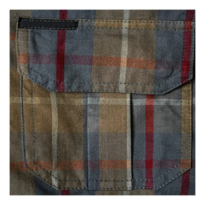 Men's <b>Plaid</b> Long Sleeve Casual <b>Shirt</b> Full Button Collar 100% Cotton Batik ODM Spring Style Quick Dry Breathable Nonwoven Fabric - Product Image 4