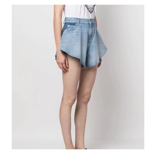 Nuevos Shorts-Falda de Cintura Alta Sexys con Múltiples Bolsillos, de Algodón, Casuales, Tejidos, Transpirables, Impermeables, Ecológicos, con Volantes, Lavados - Product Image 2