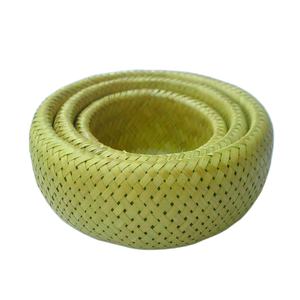 Cesta de Almacenamiento de Bambú Hecha a Mano, Forma Circular, Organizador para el Hogar y la Cocina, Ecológico, 100% Material Natural, Multifuncional, en Caja - Product Image 3