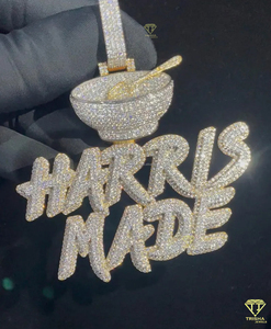 Luxury Custom Name Necklace Moissanite Diamond Pendant Hip Hop Streetwear Jewelry For Men - Product Image 6