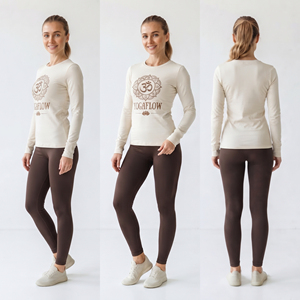 Camiseta de Yoga de Manga Larga para Mujer, Sublimada, Ajustada, Transpirable, para Ejercicio, Gimnasio y Fitness - Product Image 5
