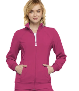 Chaqueta de forro polar atlético con cremallera, ajustada y cálida, para enfermeras y personal médico femenino, personalizable bajo demanda. - Product Image 3