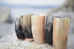 Gobelet à boire artisanal en corne de buffle naturelle, tasse à bière, gobelet en corne de Viking, verre écologique pour boissons - Product Image 6