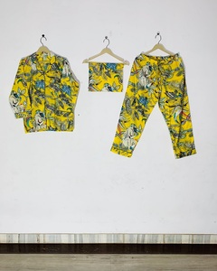 Ensemble de pyjama en coton imprimé à la main, style ethnique bohème chic, très demandé, pour femmes, prix de gros - Product Image 1