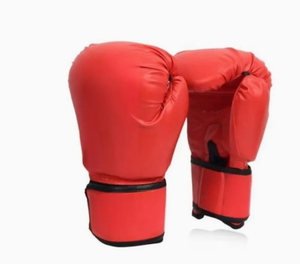 ถุงมือชกมวยหนังสีดำมีเชือกปิดเต็มนิ้วสำหรับฝึกมวยสำหรับผู้ใหญ่ - Product Image 3