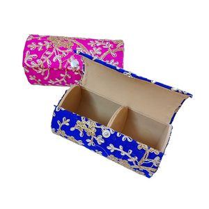Premium Embroidery Gift Box with Floral <b>Bead</b> and <b>Thread</b> Design for Luxury Jewelry and Keepsake Storage - Product Image 3