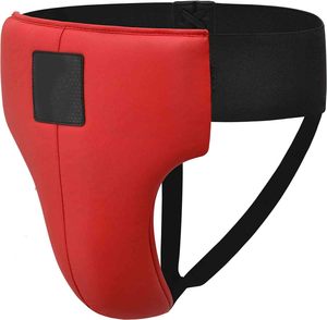 Leather Boxing Fight Training <b>Groin</b> <b>Guard</b> with Protective Greaves for Karate <b>MMA</b> Muay Thai-Comfortable Durable Soft All Seasons - Product Image 3