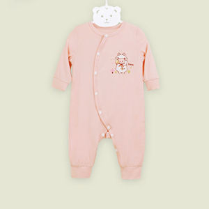 Mameluco para Bebé con Estampado de Dibujos Animados, Manga Larga, Botones Laterales, Tejido de Bambú y Spandex, Suave, Unisex - Product Image 2