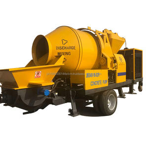 Bomba de hormigón portátil de nuevo diseño y maquinaria mezcladora Mini mezcladora de hormigón estacionaria diésel con bomba para uso en edificios domésticos - Product Image 2